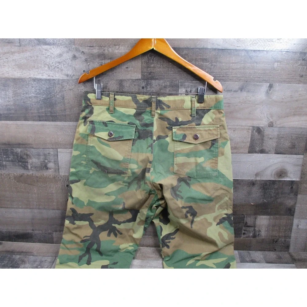Cabelas Pants Mens 36 Green Woodland Camo Goretex Nylon Outdoor Hunting USA Made